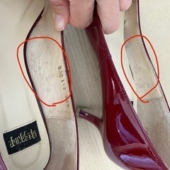 卑弥呼　エナメルパンプス 赤　23.5cmの画像