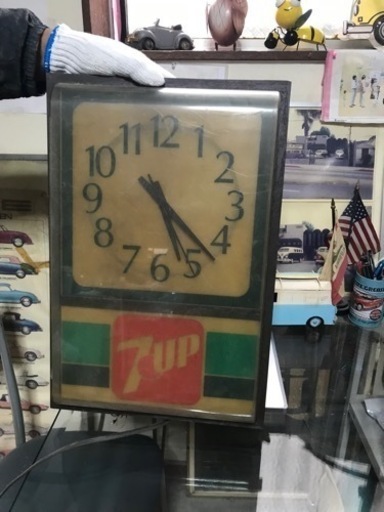 アメリカ輸入雑貨　掛け時計　セブンアップ