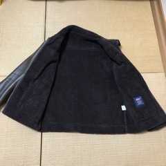 1回着用　ライダースハーフコート　Ｌサイズ　ブラウンの画像