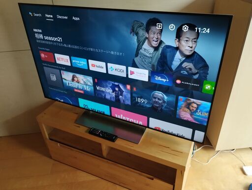 ソニー製4K55インチテレビとイケア製テレビ台