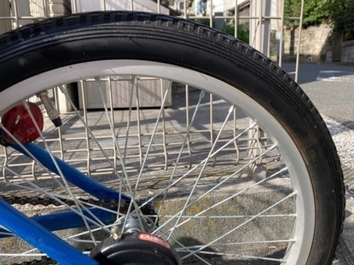 (美品)CAPTAIN STAG折りたたみ自転車(青)