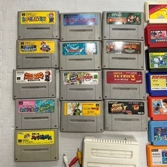 ジャンク ファミコン スーパーファミコン 本体 カセット セット　レトロゲーム　価格交渉可能の画像