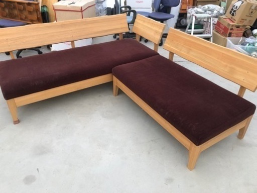 ナフコ/NAFCO オーク材ソファセット 購入価格16万円