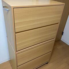 キャスター付き衣類収納チェスト 2台