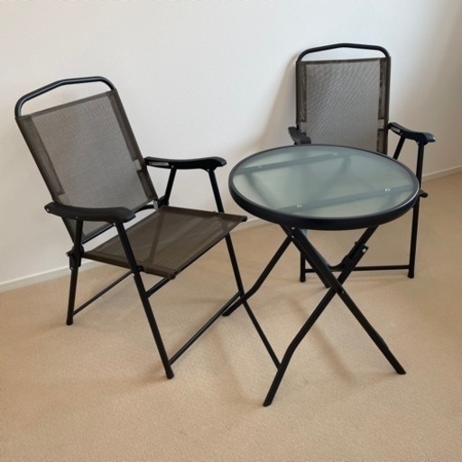 【未使用】ガーデンチェア テーブル セット  バルコニーテーブル