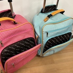【引取】キャリーケース 2つセット ATSUKI ONISHI アツキオオニシ ドットキャリー 1～2泊 23L 機内持ち込み可の画像
