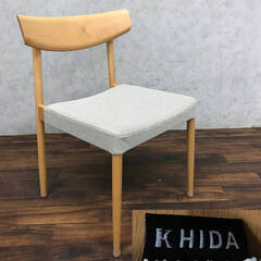 ???pa2/73 K HIDA 飛騨産業 キツツキ 布張り ホワイトオーク チェア ダイニングチェア 椅子 イス 食堂椅子 インテリア 展示品???