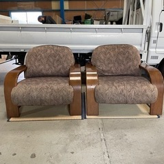 【LOUIS VUITTON】ボストンバッグキーポル バンドリエール 55キツツキ　飛騨家具　一人掛けソファー　2点セット