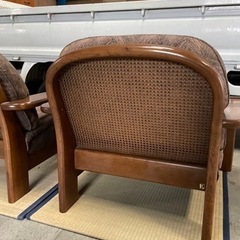 【LOUIS VUITTON】ボストンバッグキーポル バンドリエール 55キツツキ　飛騨家具　一人掛けソファー　2点セット