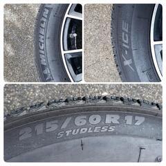 【バリ溝】♦215/60R/17インチ アルミホイール＆スタッドレス4本セットの画像