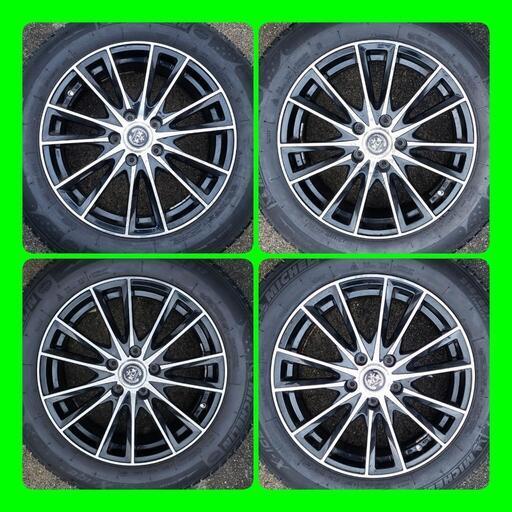 【バリ溝】♦215/60R/17インチ アルミホイール＆スタッドレス4本セット