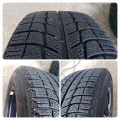 【バリ溝】♦215/60R/17インチ アルミホイール＆スタッドレス4本セットの画像
