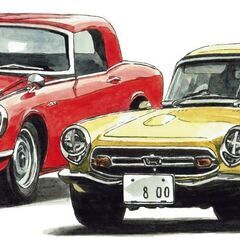 NC-221 NSX/S600/S800 限定版画 直筆サイン有 額装済 作家 平右ヱ門の画像