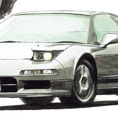 NC-222 ホンダNSX/S800RS 限定版画 直筆サイン有 額装済 作家 平右ヱ門の画像