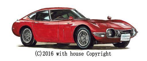 NC-224 トヨタ2000GT 限定版画 直筆サイン有 額装済 作家 平右ヱ門