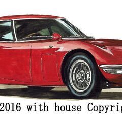 NC-224 トヨタ2000GT 限定版画 直筆サイン有 額装済...