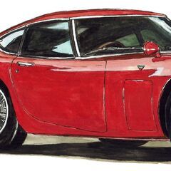 NC-224 トヨタ2000GT 限定版画 直筆サイン有 額装済 作家 平右ヱ門の画像