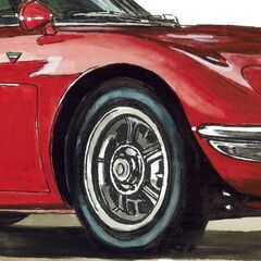 NC-224 トヨタ2000GT 限定版画 直筆サイン有 額装済 作家 平右ヱ門の画像