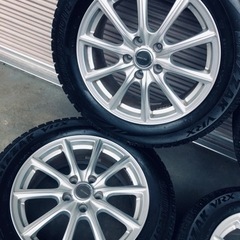 冬タイヤ 225/55R17 アルミ付きスタッドレス ブリザック 4本組の画像