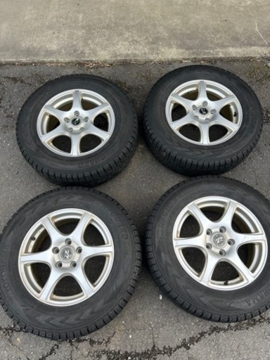 デリカ D5使用　スタッドレス　社外ホイールセット４本セット