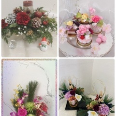 初めてでも大丈夫❗️お正月🎍アレンジメント【生花編】の画像