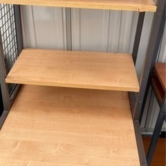 パソコンデスク　作業台　勉強机、色薄茶