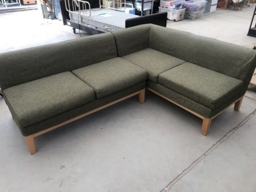 組み合わせ自在のソファセット グリーン