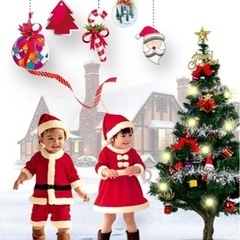 残りサイズ、100、90のみです　サンタ コスプレ クリスマス 衣装 子ども 帽子の画像