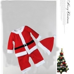 残りサイズ、100、90のみです　サンタ コスプレ クリスマス 衣装 子ども 帽子の画像