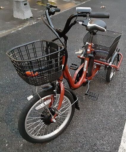 電動アシスト三輪車－ほぼ未使用、決済手数料5％持ちます。e-parton(イーバートン) BEPN18IG