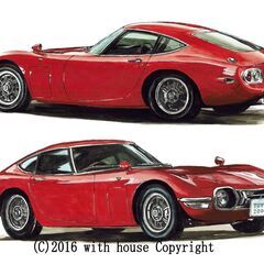 NC-052トヨタ2000GT限定版画 直筆サイン額装●作家 平右ヱ門 NC-227トヨタ2000GT限定版画 直筆サイン額装○作家 平右ヱ門の