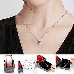 プレゼントに⭐️ プリザーブドフラワー ネックレス バラ ジュエリーボックス クリスマス 記念日の画像