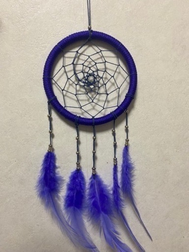 ハンドメイド　ドリームキャッチャー(紫)
