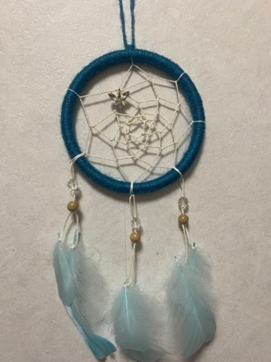 ハンドメイド　ドリームキャッチャー(水色)