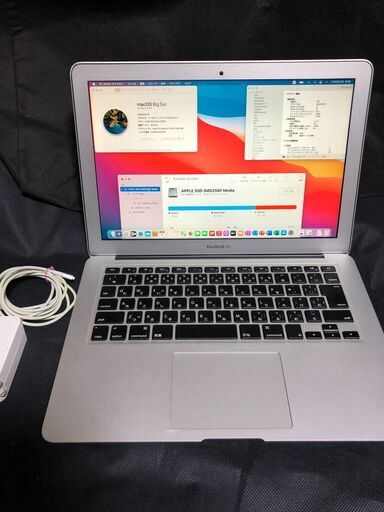 「MacBook Air 13インチ Mid 2013 MD761J/A (Core-i7/8GB/256GB)」 Core i7搭載 /メモリー8GB / SSD-256GB / MacOS(Big Sur)とOffice2019 / Bootcamp側はWin10 ProとOffice2010 / Webカメラ / Bluetooth / USB3.0 / 無線LAN /中古品