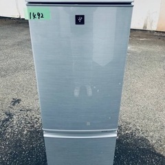 1492番 シャープ✨ノンフロン冷凍冷蔵庫✨SJ-PD17W-S‼️