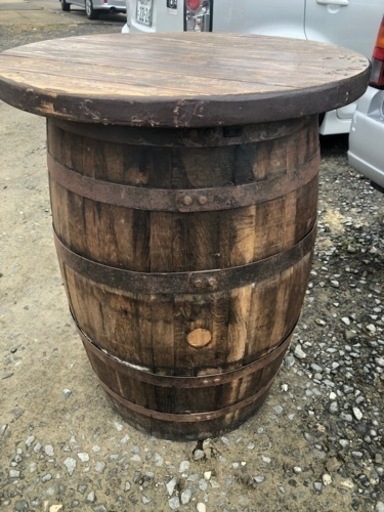 ウイスキー樽テーブル　バレルテーブル　アンティーク