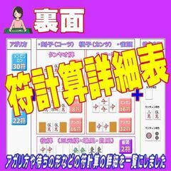 麻雀点数早見表　オーラスまくり点差表　自作になります の画像
