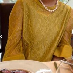 エメ　マスタード　スタンドネック総レースの画像