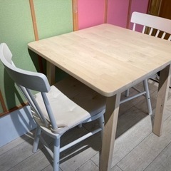 IKEA カフェテラステーブルと椅子2脚の3点セット