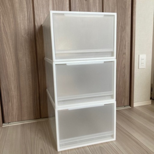 無印良品　PP収納ケース引出式　大×3