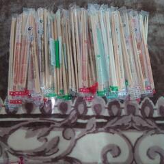 割り箸(爪楊枝付き)100膳&スプーン、フォーク等各10×3