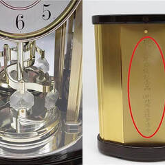 ss4395　シチズン　置時計　4SG680　クォーツ　ゴールド　回転飾り付き　CITIZEN　アナログ時計　ステップ秒針　金色　インテリア　上品の画像