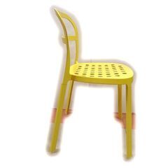 ★ 新札幌発 IKEA イケア REIDAR 廃盤品 イエロー チェア  椅子 アルミニウム製 屋外使用可 / 1392 ★の画像