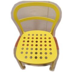★ 新札幌発 IKEA イケア REIDAR 廃盤品 イエロー チェア  椅子 アルミニウム製 屋外使用可 / 1392 ★の画像