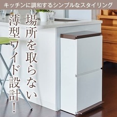 決まりました 美品 2段階開閉式ゴミ箱 フットペダル式 分別ダス...