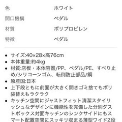 決まりました 美品 2段階開閉式ゴミ箱 フットペダル式 分別ダストボックスの画像