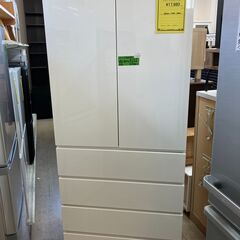 ニトリ ブレザーチェスト 上置きセット ポルテ80 ワードローブ キャビネット ラック チェスト 洋服タンス 押入れ収納 収納家具 たんす クローゼット おしゃれ ホワイト 幅80cm  クリーニング済 堺市 石津【ジャングルジャングルサカイ石津店】