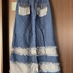 デニム ロングスカート    ウエスト61cm