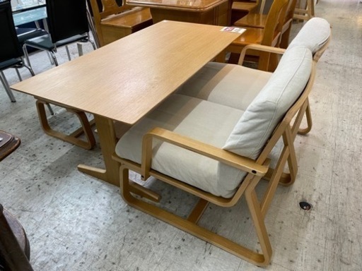 【愛品館 江戸川店】無印（MUJI）ダイニングテーブル3点セット ID:152-008239-007